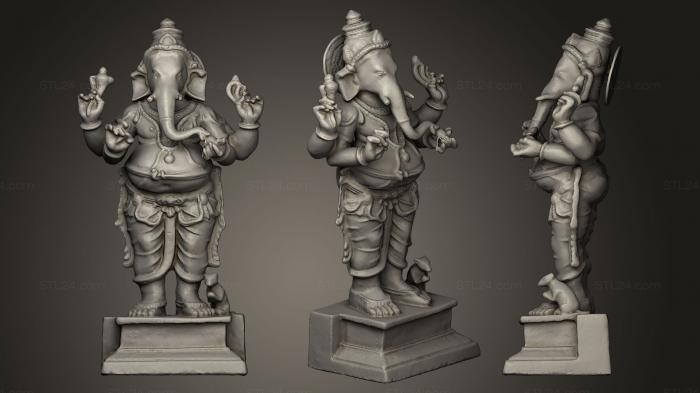 Скульптуры индийские (Статуя Ганеши, STKI_0040) 3D модель для ЧПУ станка